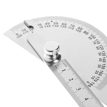 

Stainless Steel Angle Ruler 180 degree Protractor Finder Arm Measuring Tool