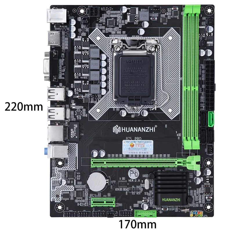 HUANANZHI B75 PRO Материнская плата B75 для Intel LGA 1155 3 I5 I7 E3 DDR3 1333/1600 МГц 16 Гб SATA3.0 USB3.0 VGA HDMI M-ATX