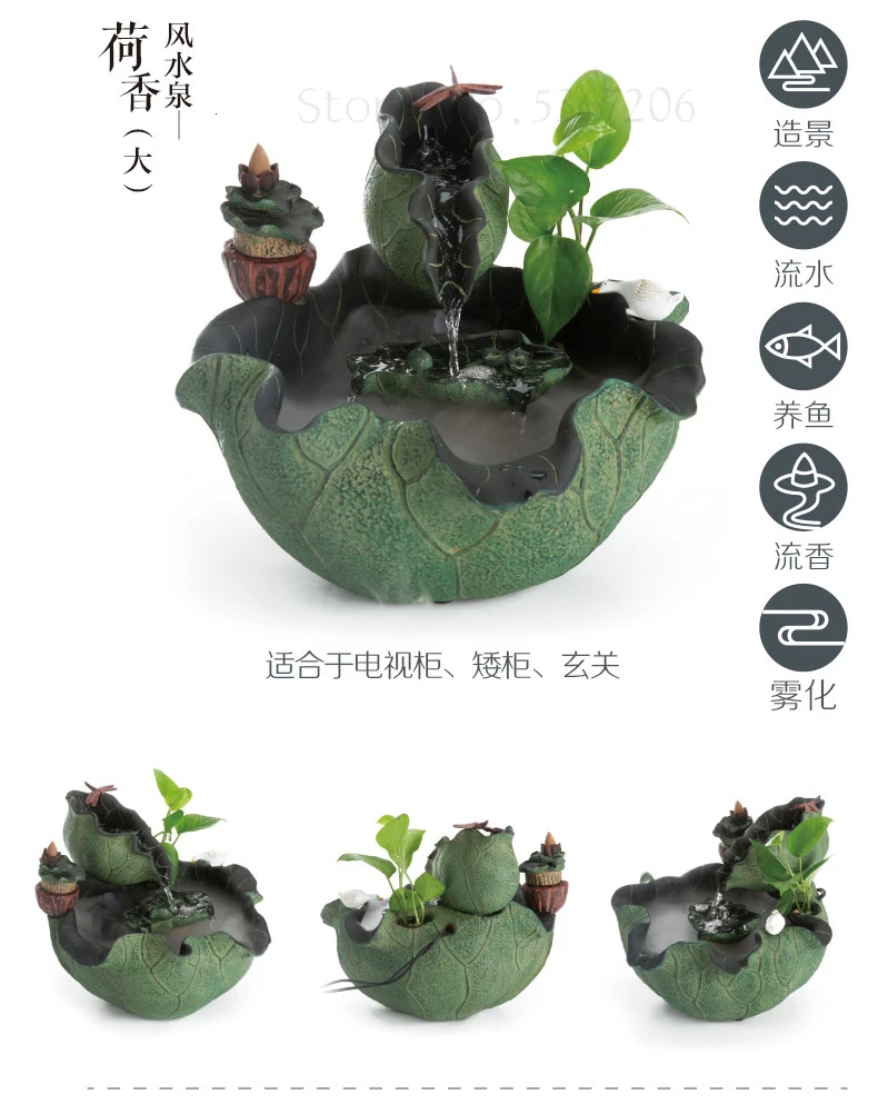 Xinxinfang, китайский пейзаж, украшение для проточной воды, офисный Настольный фонтан, геомантическая вода, деньги, дзен, украшения для дома