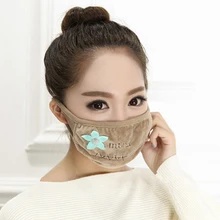 Пылезащитная Зимняя Маска женские модели хлопок мода толстый двухслойная дышащая теплая ветрозащитная холодная маска