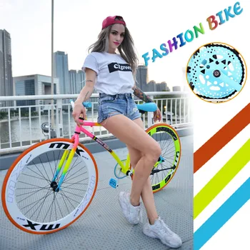 

велосипед 26 Inch Lightweight Mini Bike Adjustment Seat height Small Portable rainbow color matching Bicycle Adult Student