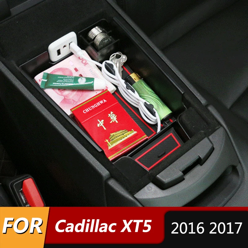 Для Cadillac XT5 консоль автомобильный центральный подлокотник ящик для хранения центральная консоль Органайзер контейнер лоток аксессуары