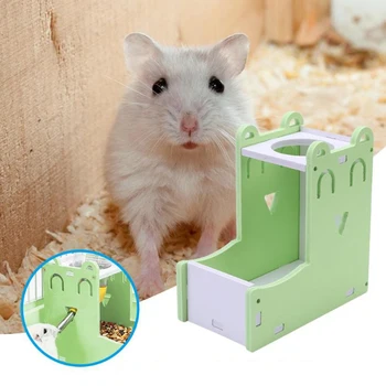 

Hamster Water Drinking Bottle Holder Small Pet Water Feeding Drinking Basin Bracket Animal Hideout Nest Toy Hamster Accessories