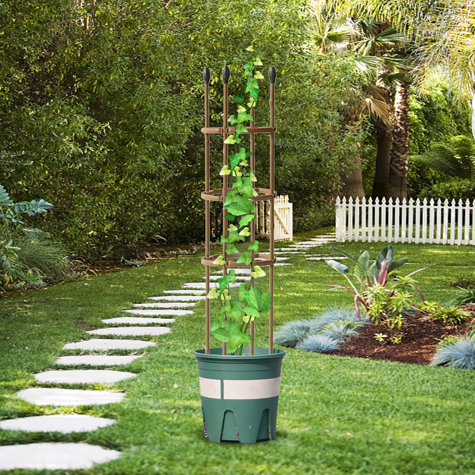 Garden Plant Support Climbing Frame Pot Obelisks Plastic Flower Stand Plant For Garden Decor Bracket Trellis