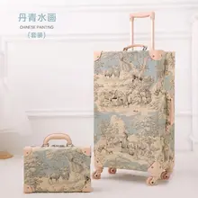 Conjunto de malas de viagem/malas com rodinhas feminino, jogo de bolsas para viagens duas paredes, 12, 20, 24 e 26 polegadas, 2021