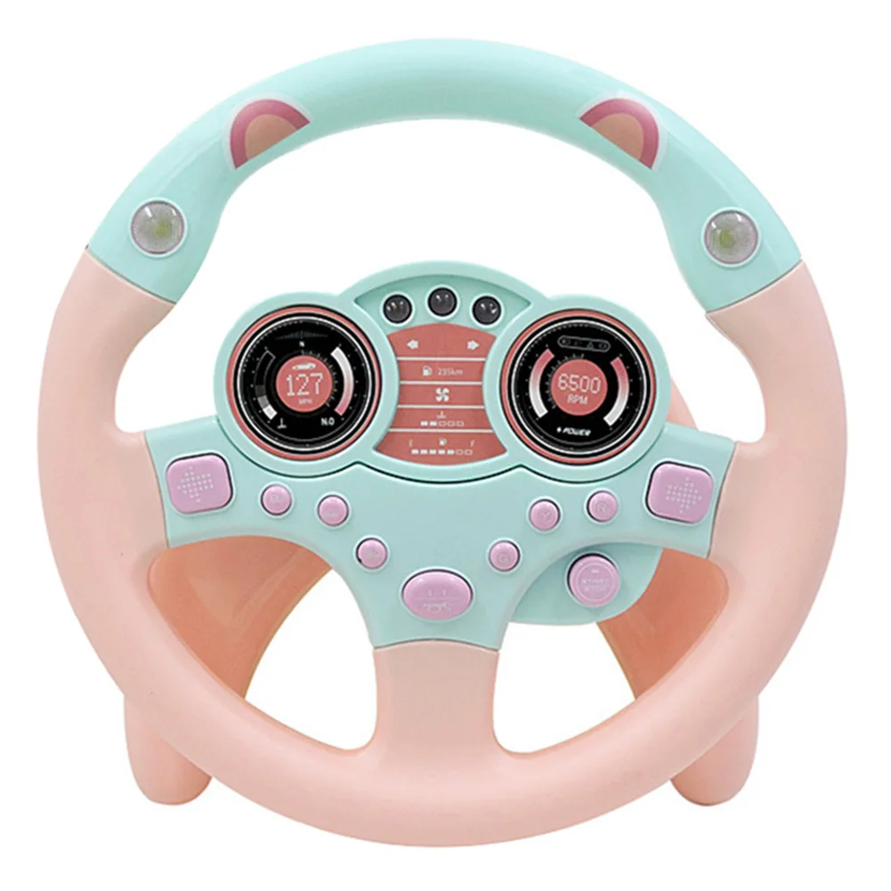 Моделирование рулевого колеса с светильник Детские Музыкальные Развивающие игрушки подарки на день рождения AN88 - Цвет: B