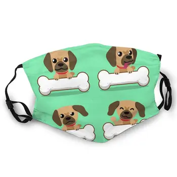 

Brown Dog Double-sided printed dustproof and windproof mask, can be cleaned and reused, suitable for outdoor sports