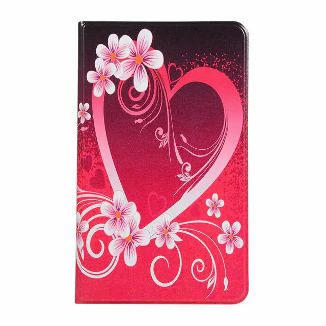 Flowers Ультратонкий Премиум ПУ; кожа; силикон чехол для huawei MediaPad M5 Lite 8,0 JDN2-AL00/W09 8," планшет Funda Чехол+ пленка+ ручка - Цвет: Flowers