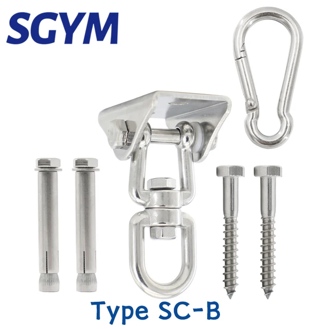 Heavy Bag Hanger Suspension Hooks Concrete Wooden Swing Hangers Sets for Yoga Hammock Chair Sandbag Swing 500kg Capacity SC-B