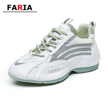 

2020 New Mode spring/autumn Casual round toe chunky glitter sneakers Trainers Women's flat platform Female Shoes off white shoes