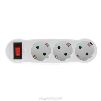 

16A European Type Conversion Plug 1 TO 3 Way EU Standard Power Adapter Socket Jy22 20 Dropship