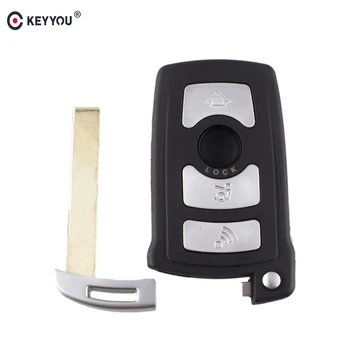 

KEYYOU Replacement 3 Buttons Remote Car Key Shell For BMW E65 E66 E67 E68 745i 745Li 750i 750Li 760i Keyless Entry Fob