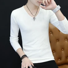 Мужской свитер с длинными рукавами и v-образным вырезом, мужской Тонкий Зимний вязаный свитер