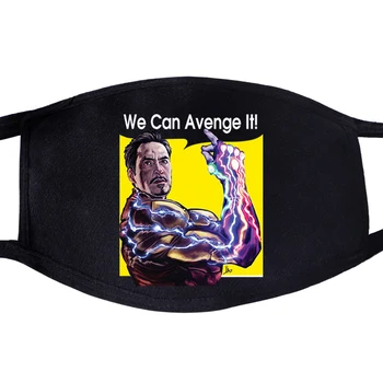 

The Avengers Superhero Iron Man Tony Stark We Can Avenge Face Mask Mouth 1pcs Dustproof Unisex Anti Dust Protective Masks