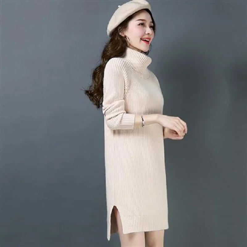 sweaters 1 spring/autumn women sweaters computer knitted sweates pullover women high elastic clothing mid-long high-neck sweaters - Цвет: sweaters 1