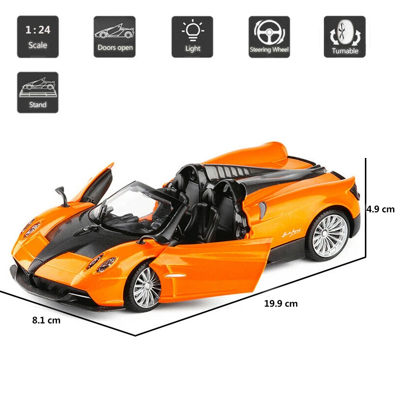 HOMMAT 1:24 Pagani Huayra Roadster модель автомобиля сплав металлическая модель автомобиля игрушка Моделирование литые Автомобили Модель автомобиля коллекционный подарок