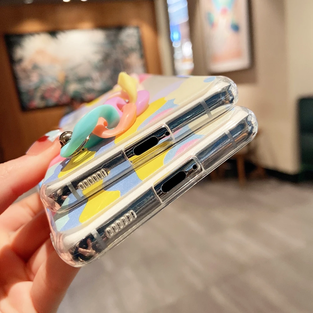 Hoạt Hình Nụ Cười Vòng Tay Dành Cho Samsung A52 A72 A42 A32 A22 A12 A91 A81 A71 A51 A31 A11 A02 A10S a20 A20S A30 A21S A50S Bao kawaii samsung phone cases