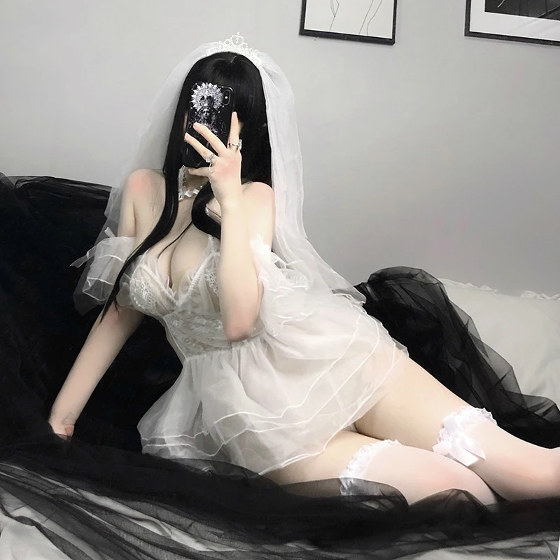 800px x 800px - Japanese Sexy Lingerie for Women Bride Cosplay Uniform Maid Temptation Porn  Roleplay Lace Nightdress Cute Costumes Wedding Dress|Lingerie Sets| -  AliExpress