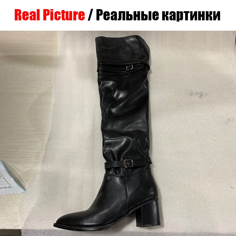 BONJOMARISA, Модные осенние женские рыцарские Сапоги выше колена, сапоги до бедра г. Новая женская обувь на высоком каблуке Женская обувь, большие размеры 32-48