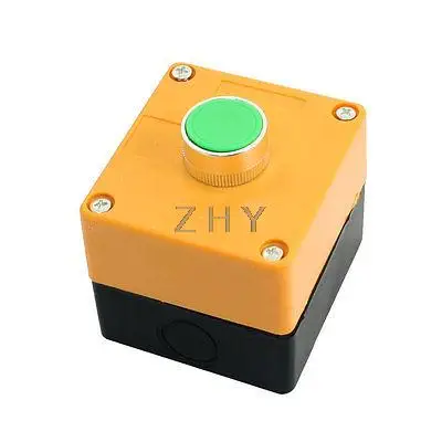 

22mm Hole Dia Momentary Green Push Button Switch 660V 10A w Control Box