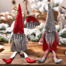 Рождественские аксессуары набор крышка бутылки вина Рождество Безликий кукла Висячие ножки набор семейный ужин Декор