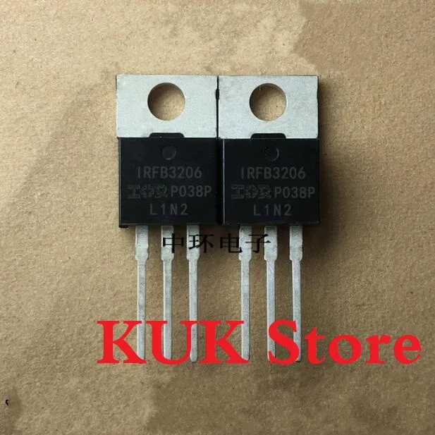 

Real 100% Original NEW IRFB3206 IRFB3206PBF FB3206 60V 210A MOSFET TO-220 50PCS/LOT