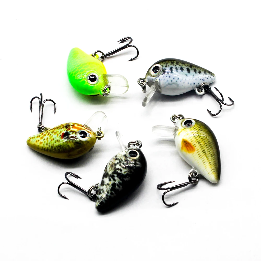 

5pcs Crankbait 3cm 2g Fishing Bait Minnow 5 Color Bass Temptation Swing carp Fishing Bait Set High Quality