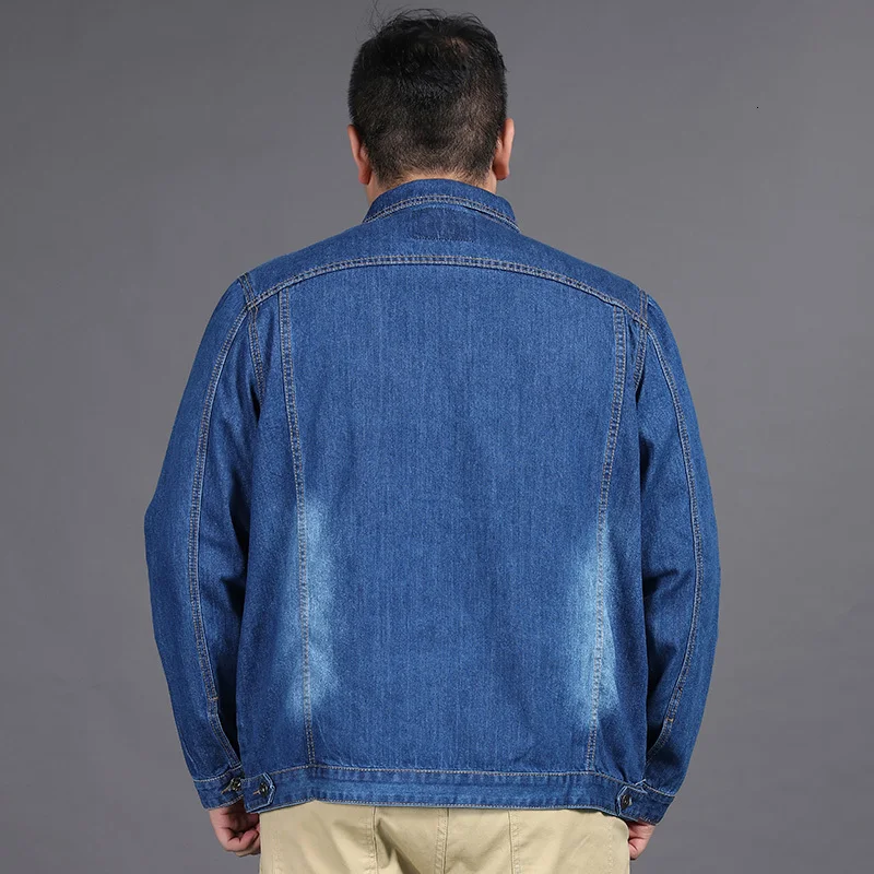 8XL 7XL мужская джинсовая куртка в стиле хип-хоп, ретро, джинсовая куртка, уличная, повседневная, пилот, Harajuku, модная, с дырками, тонкая, на пуговицах, синяя мужская куртка