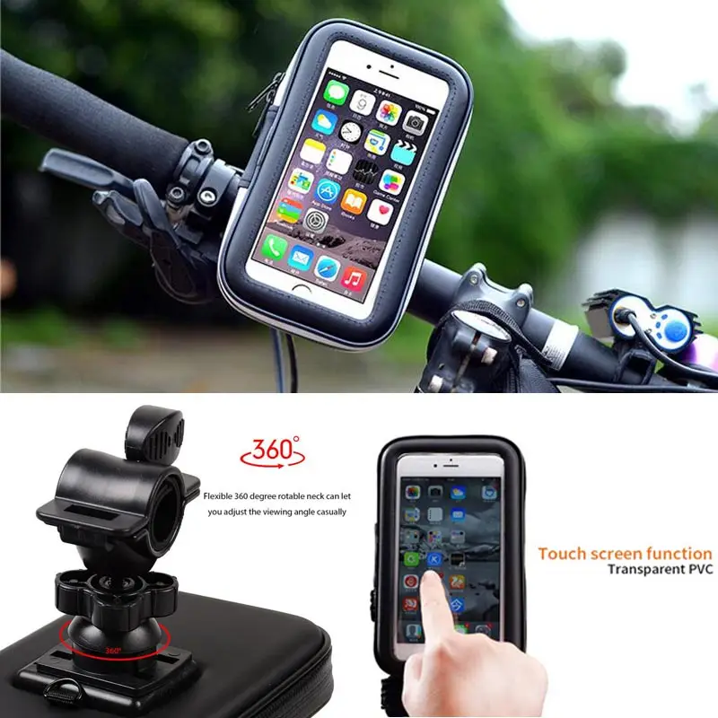  Bicycle Motorcycle Phone Holder telephone Support For Moto Stand Bag For Iphone X 8 Plus SE S9 GPS 