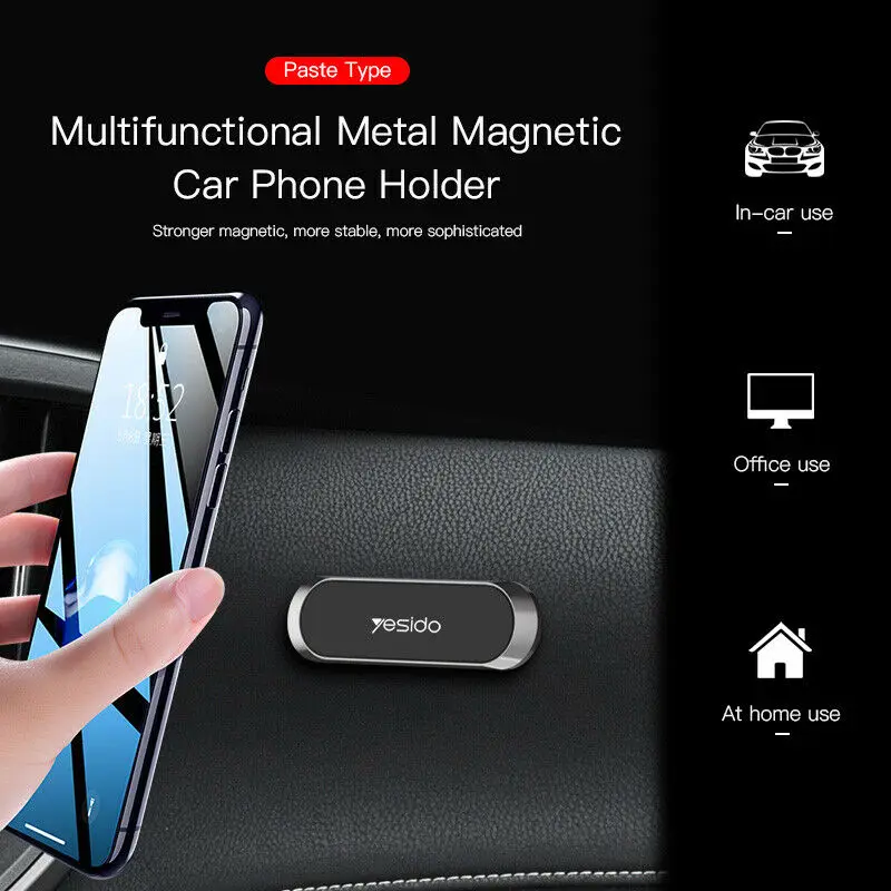 Yesido C55 Mini Strip Shape Magnetic Car Phone Holder Stand Wall Magnet Mount Home for iPhone Samsung Huawei All Mobile Phone