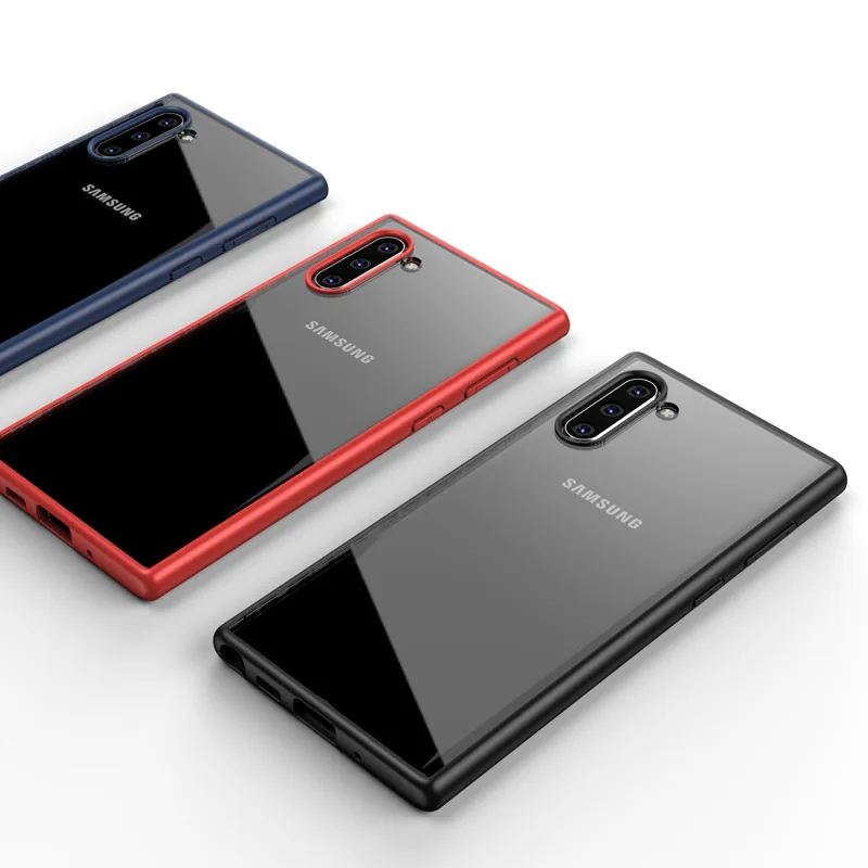 Чехол Alxun для Samsung Note10 Plus прозрачная задняя крышка телефона из ТПУ и поликарбоната