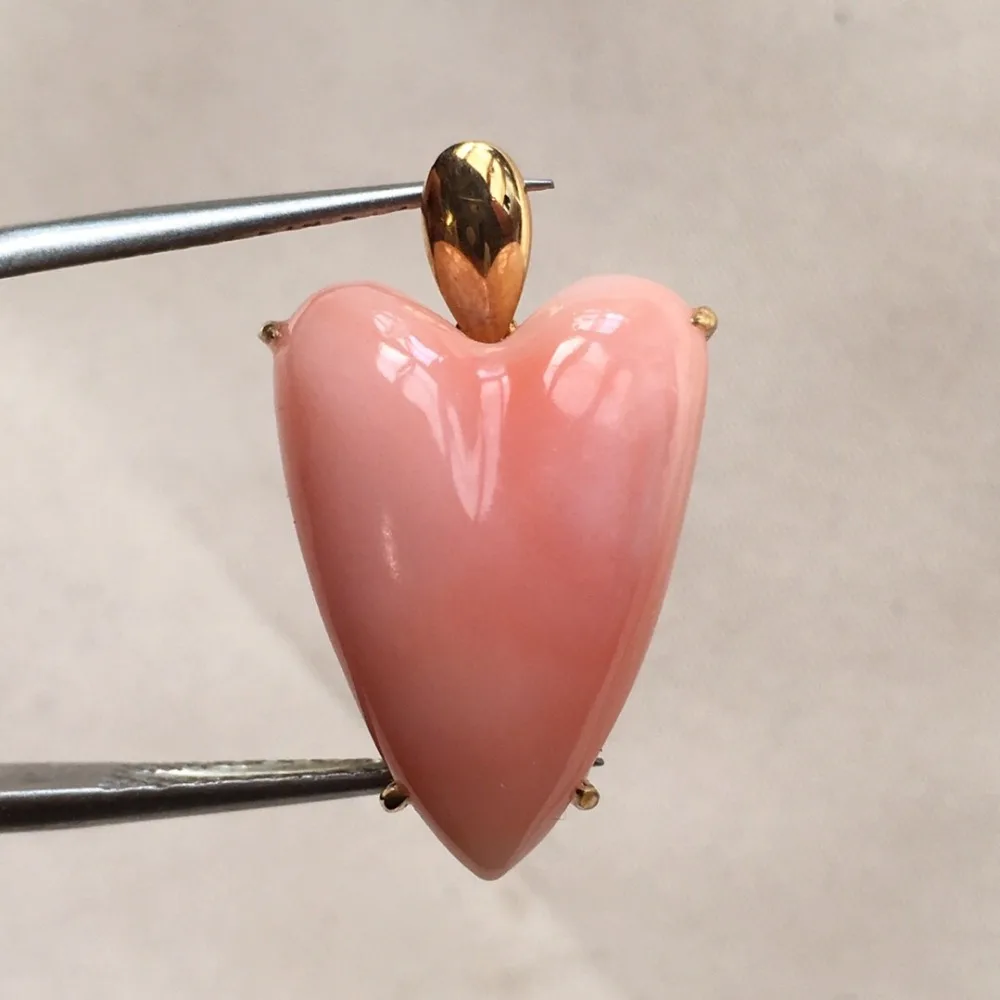 Настоящие хорошие драгоценности из золота 18 карат AU750 G18K натуральный Momo украшения коралловые Подвески Золотой бриллиантовый кулон ожерелья из драгоценных камней для Для женщин