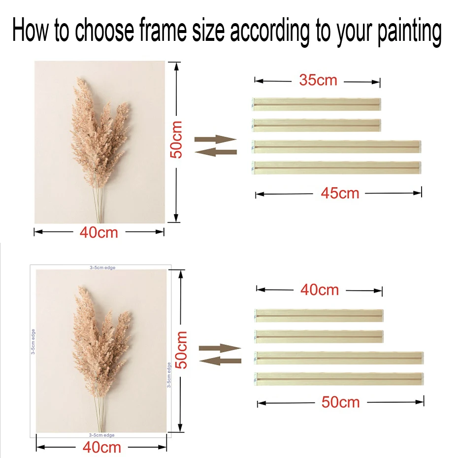 Wood Frame Large DIY Natural Wood Frame For Wall Canvas Oil Painting Large Size DIY Picture Wall Frame Poster Photo Fame Decor