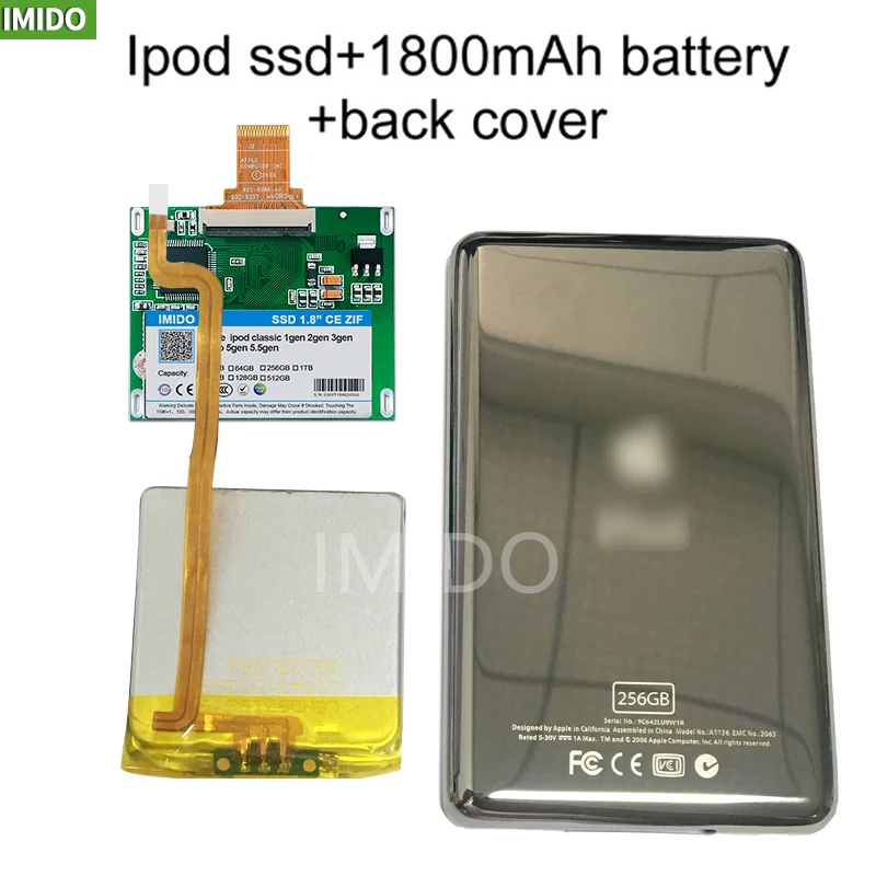 Новый SSD 32GB/64GB 128G 256G 512G 1 ТБ твердотельный накопитель для Ipod classic 7Gen 160 Гб видео 5th