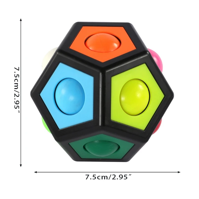 Kids Baby Interactive Educational Toys Rainbow Rotating Magic Bean Puzzle Ball Children Brain Training Anti Stress for Adult Kid 2
