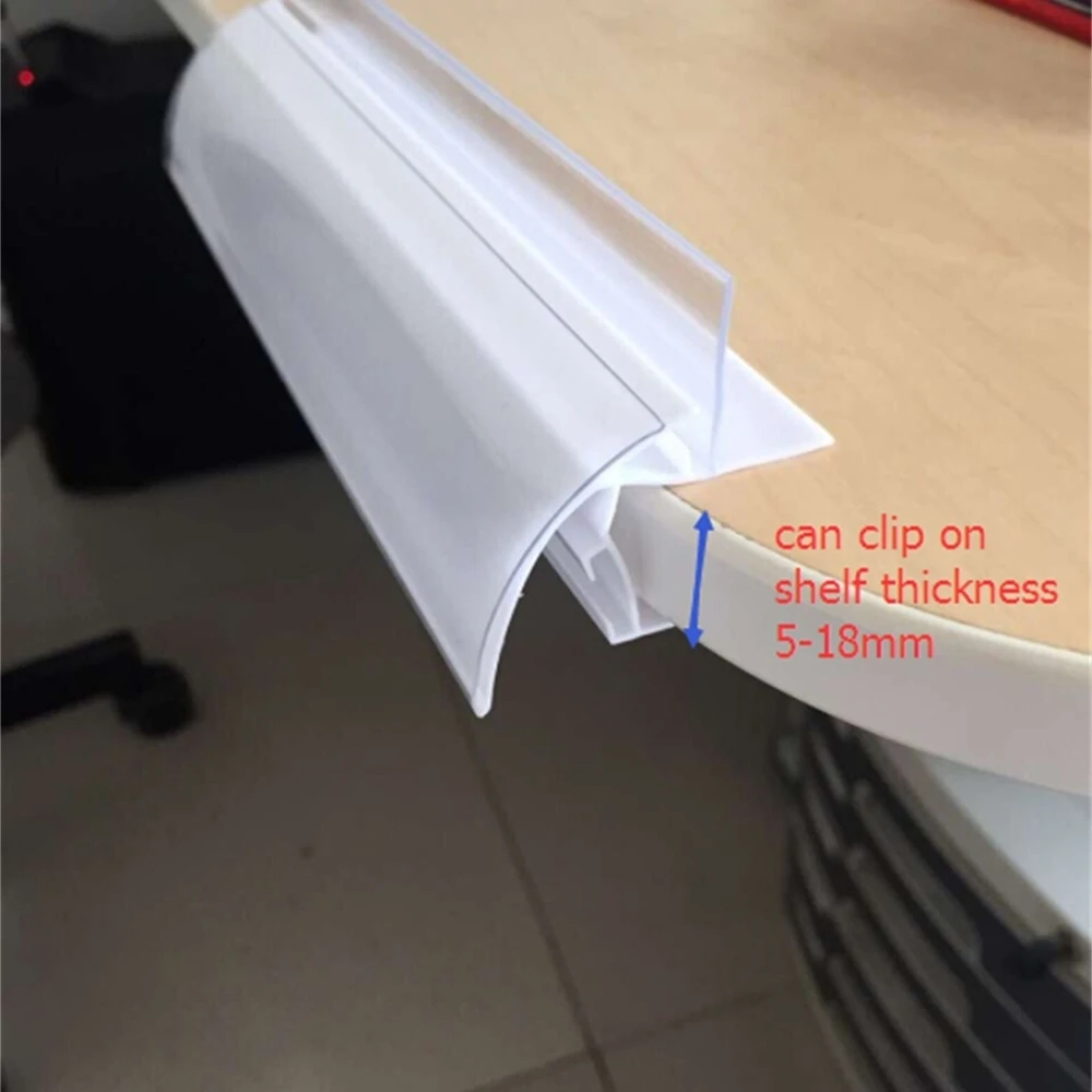 New Led Wood Metal Shelf Clip Label Holder Strip Pvc Shelf Guardrail