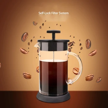 

1000ML Large Capacity Home Manual Coffee Pot Kettle Glass Coffee Tea Filter