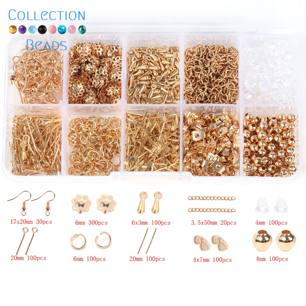 Alloy Accessories Set Jewelry findings Tools Clip buckle Lobster Clasp Open  Jump Rings Earring Hook Jewelry Making Supplies Kit - Price history &  Review, AliExpress Seller - International Beads