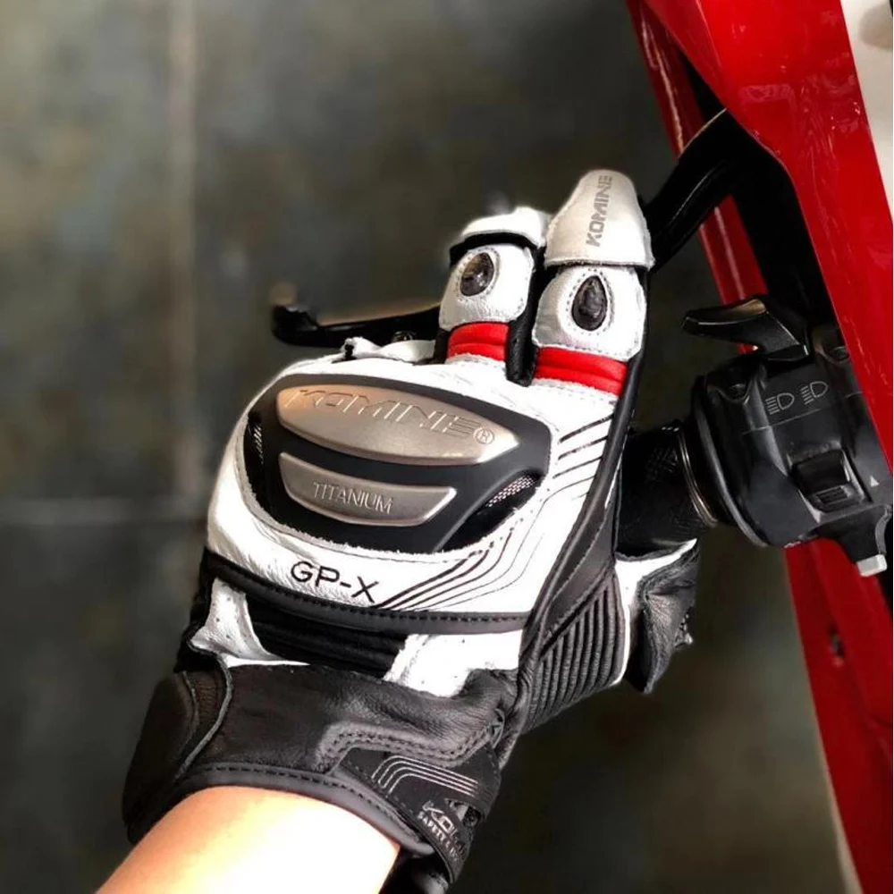 Мужские moto rcycle перчатки для Komine перчатки из титанового сплава Анти-осенние moto gp гоночные перчатки мото rbike дорожные уличные перчатки для верховой езды