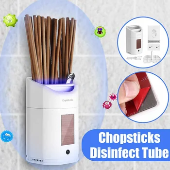 

Smart Sterilization Chopsticks Tube UV Disinfection USB Solar Charging Intelligent Chopsticks Fork Kitchen Tableware Storage Box