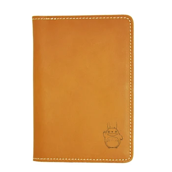 

New Neighbor Totoro Cat Passport Wallet Travel Cover Case Leather Card Holders Custom Name Travel Passport Cover