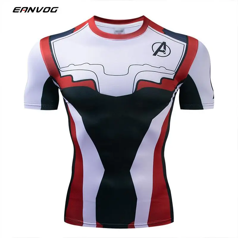 

2019 New Avengers 4 Endgame Quantum War 3D Printed T shirts Men Marvel hero Shirt Iron man Cosplay Costume Sleeve Tops For Male