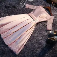 Половина рукава кружевное платье, с вырезом лодочкой платья из сатина с кружевами и Винтаж пикантные короткие летние платья красного цвета