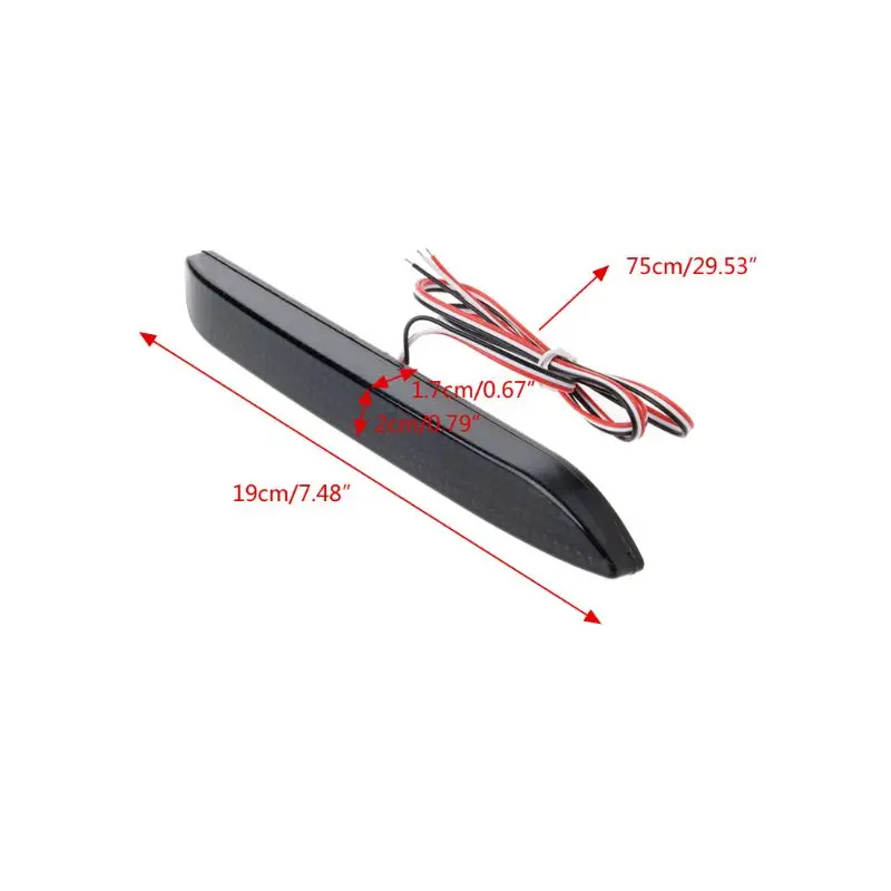 2Pcs LED Brake Rear Bumper Reflector FTT Tail Braking Lamp Warning Stop Light For Toyota Camry 2009 2012 Innova/ISF/GX470/RX300