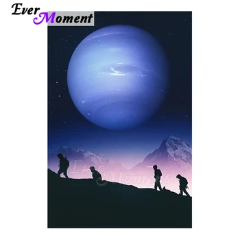 

Ever Moment Modern Fashion Handmade Accessories Diamond Painting Beautiful Planet Hiking Man New Arrivals Wall Canvas Art 5L450
