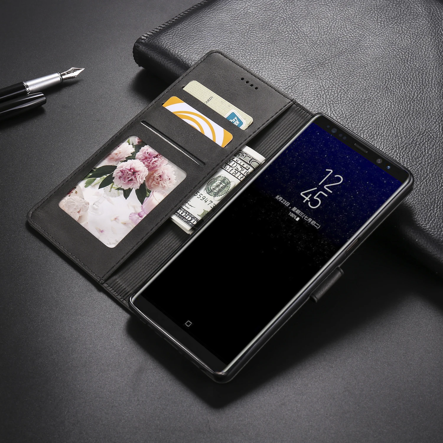 Ретро Кожаный флип-кошелек чехол для телефона для samsung Galaxy NOTE 9 чехол с магнитным отделением для карт PU чехол для samsung Galaxy NOTE 8 чехол s