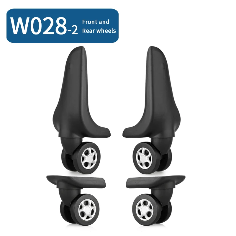 Replacement wheels for suitcase luggage high quality travel bag casters repair Wear resistant password box luggage wheels - Цвет: W028-2(4Wheels)Black