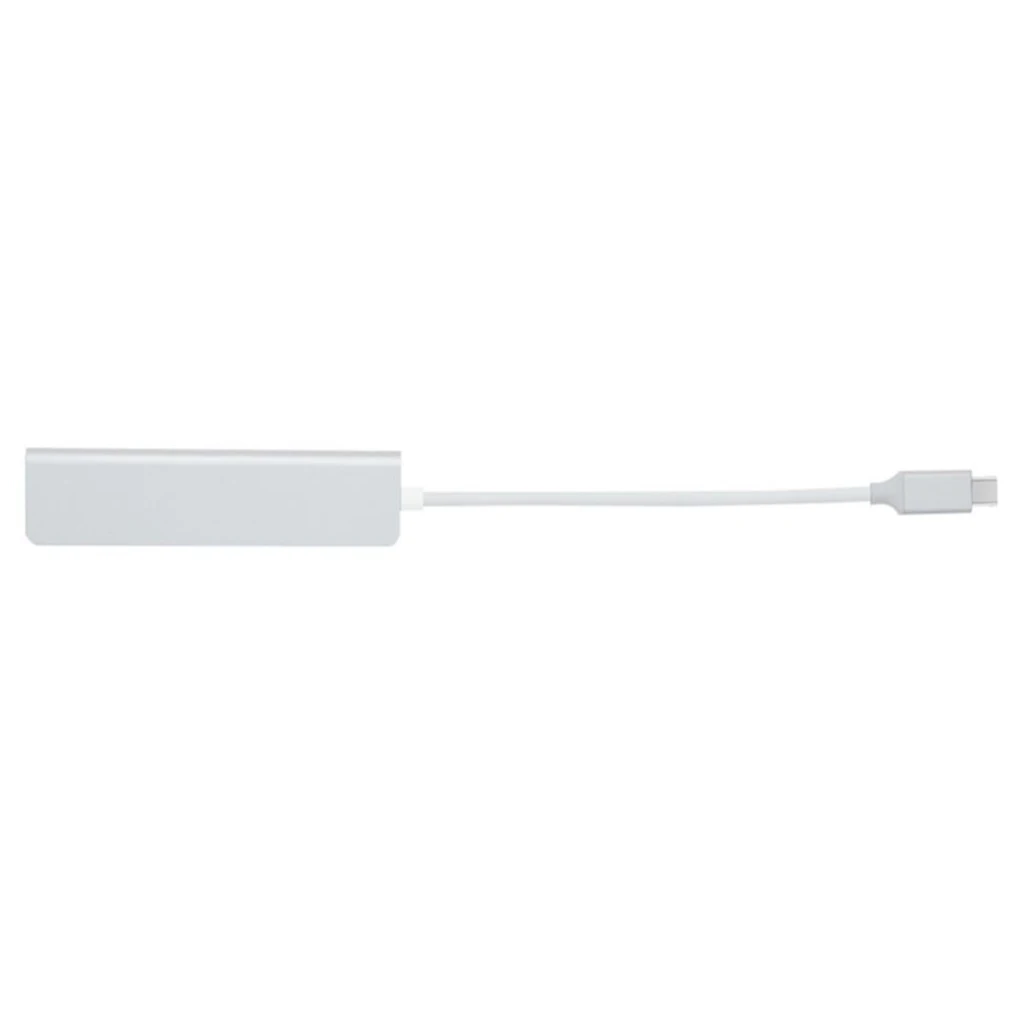 USB-C концентратор, адаптер type-C с HDMI, 3 USB 3,0, прочный алюминиевый конвертер для MacBook Pro, серебристый