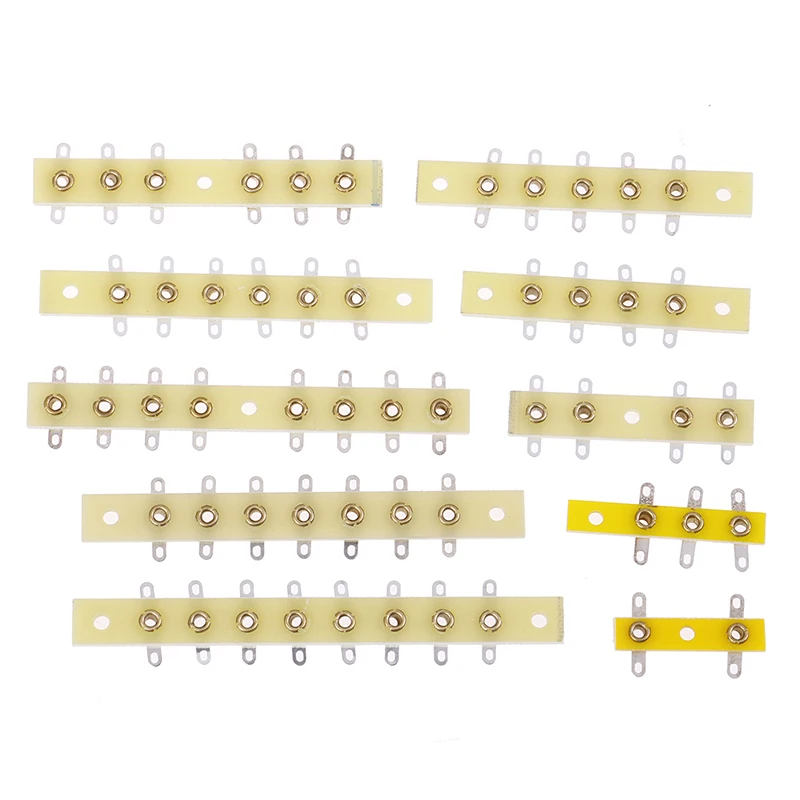 

2Pin-8Pin FR4 Tag Strip Turret Terminal Board Generic Terminal Tag Turret Board Tool Parts