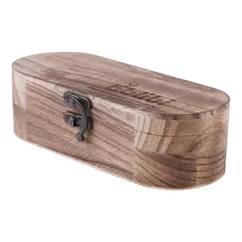 

Reading Glasses Box Sunglasses Natural Wood Folding Handmade Storage Case Hard Protective Vintage Package Eyeglasses X7YA